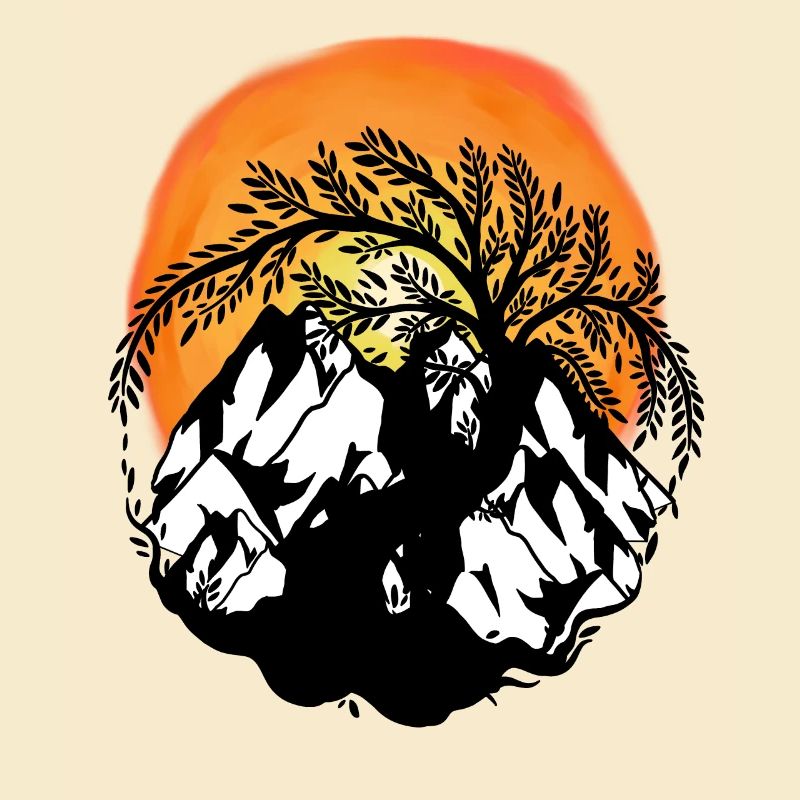 Mountains, Mountain, Tree, Trees, Sunset, Nature