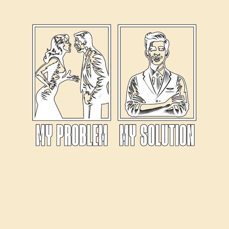 Receptionist My Problem My Solution Pictogram Dad