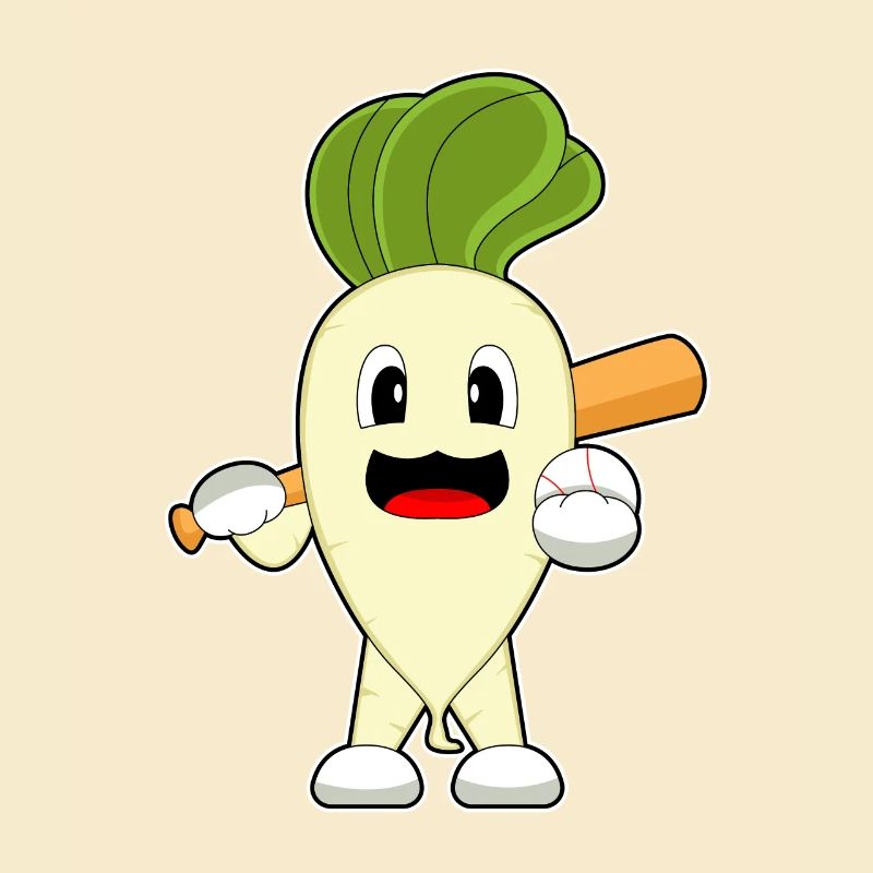 Radieschen Baseball Baseballschläger