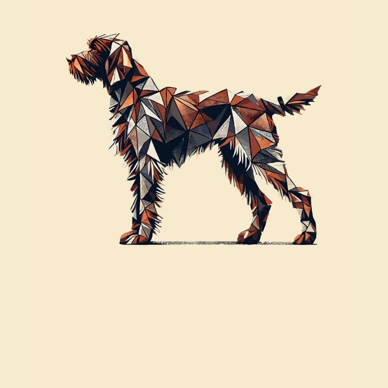 Geometric Art German Wirehaired Pointer