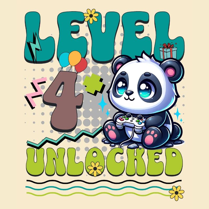 4e anniversaire Niveau Débloqué Gaming Panda