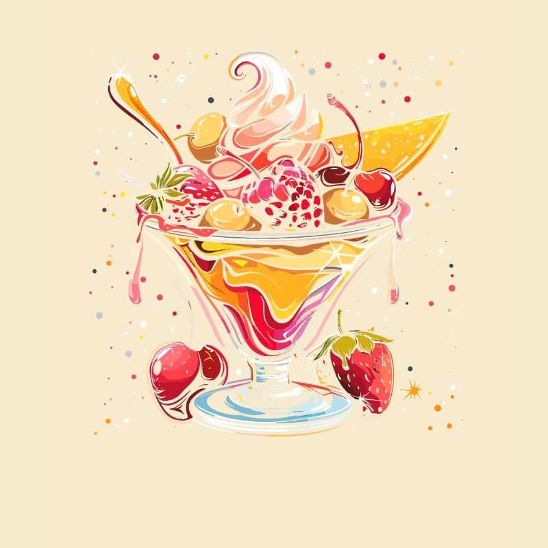 Graphique sundae à la crème glacée