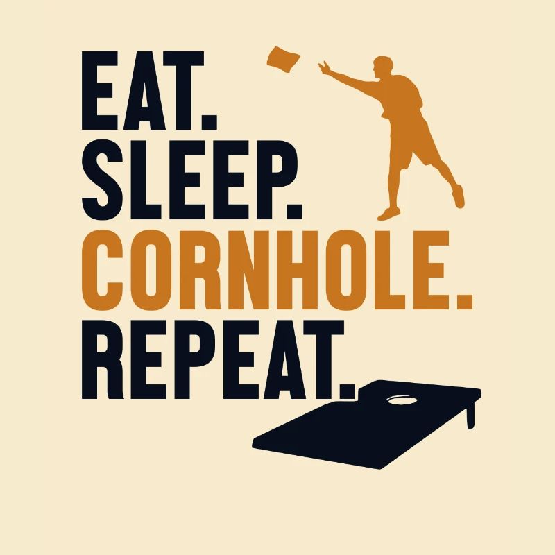 Manger dormir cornhole répéter sacs de haricots Plateaux de jeu