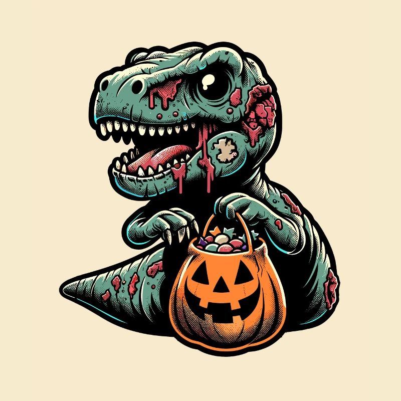T-Rex Dinosaurier Süßes Oder Saures Halloween