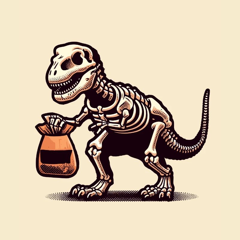 T-Rex Dinosaurier Süßes Oder Saures Halloween