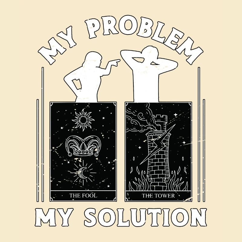 Tarot Reader My Problem My Solution Pictogram Dad