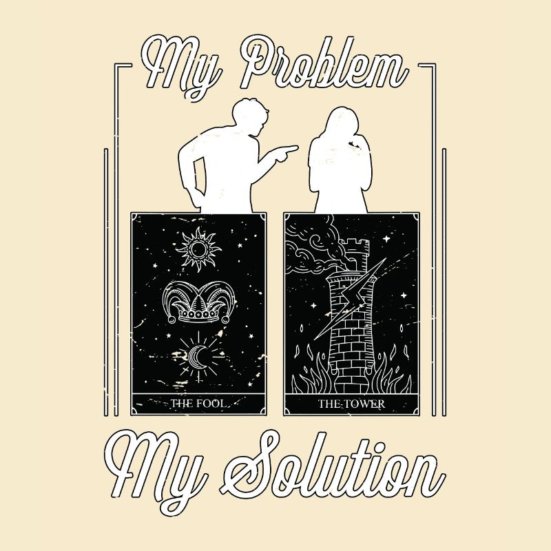 Tarot Reader My Problem My Solution Pictogram Mom
