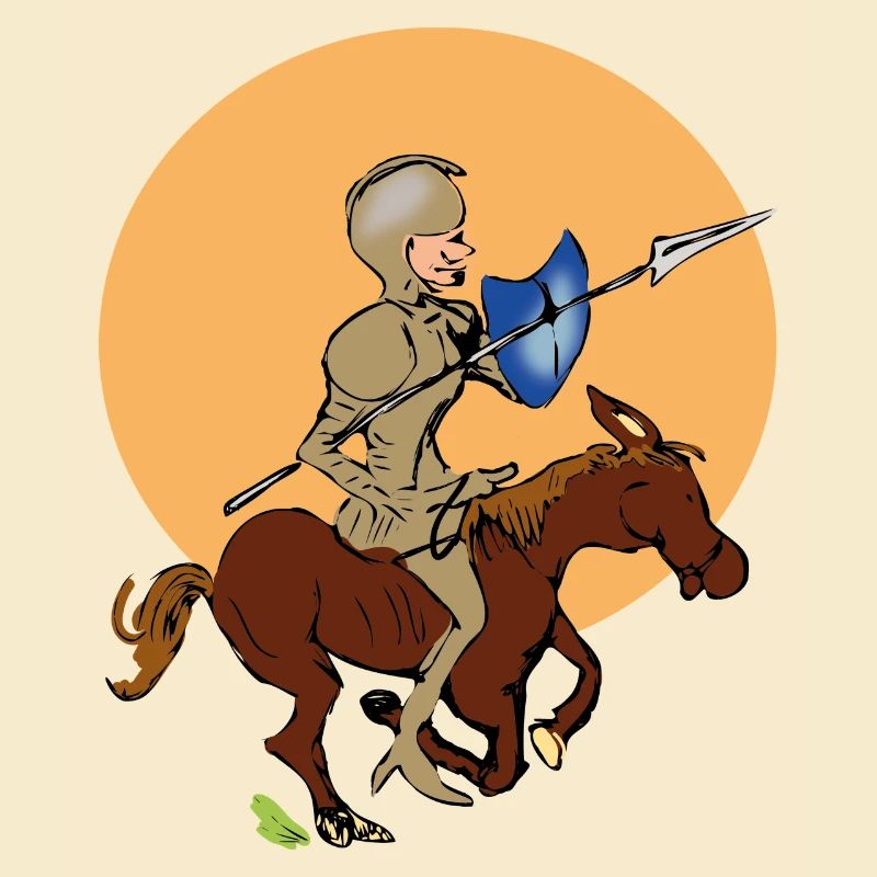 Ritter auf Pferd