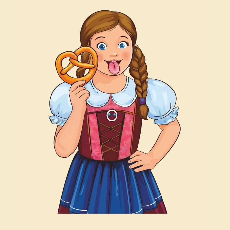 MÄDCHEN DIRNDL BREZEL