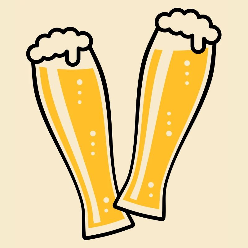 2 Weißbiergläser Stoßen An (Bier Weizenbier / 2C)