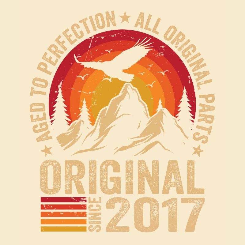 Original 2017 Vintage 2017 Anniversaire 2017 Rétro