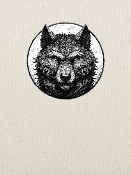 Wolf Face Portrait