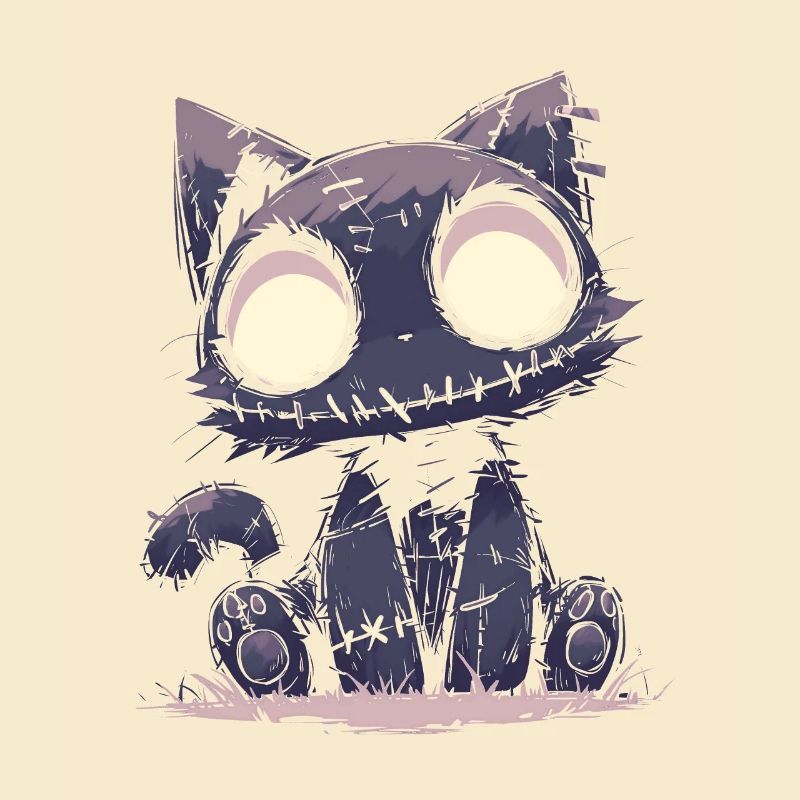 Goth Cat Doll Katze Gothic Puppe Kawaii Geschenk