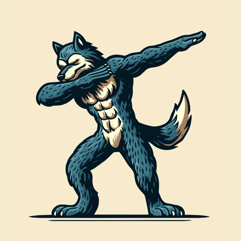 Dabbender Werwolf Lustiges Dabbing Design