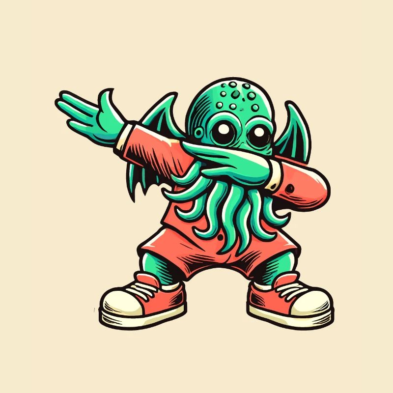 Lustiger Dabbender Cthulhu Dabbing Design