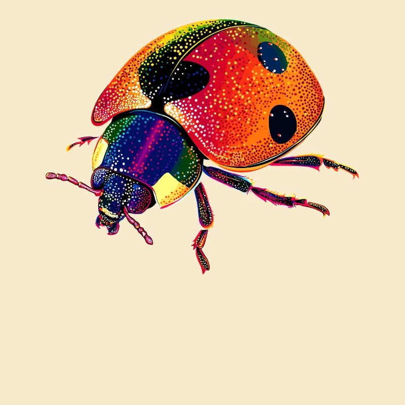 Marienkäfer Ladybug Insekten Bunt Süße Marienkäfer