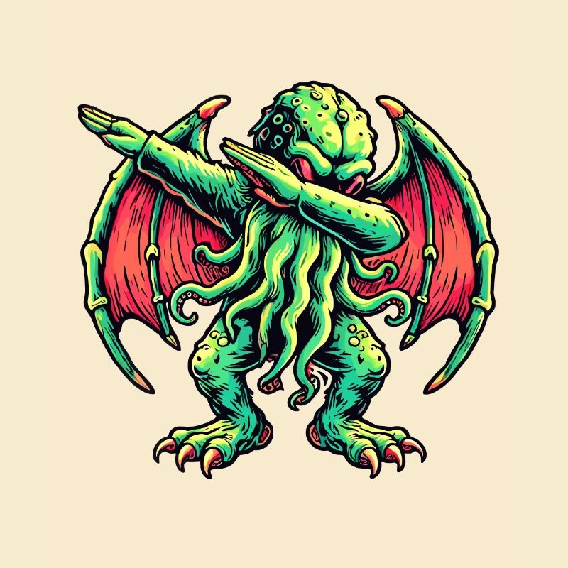 Dabbing drôle Cthulhu Dabbing Design