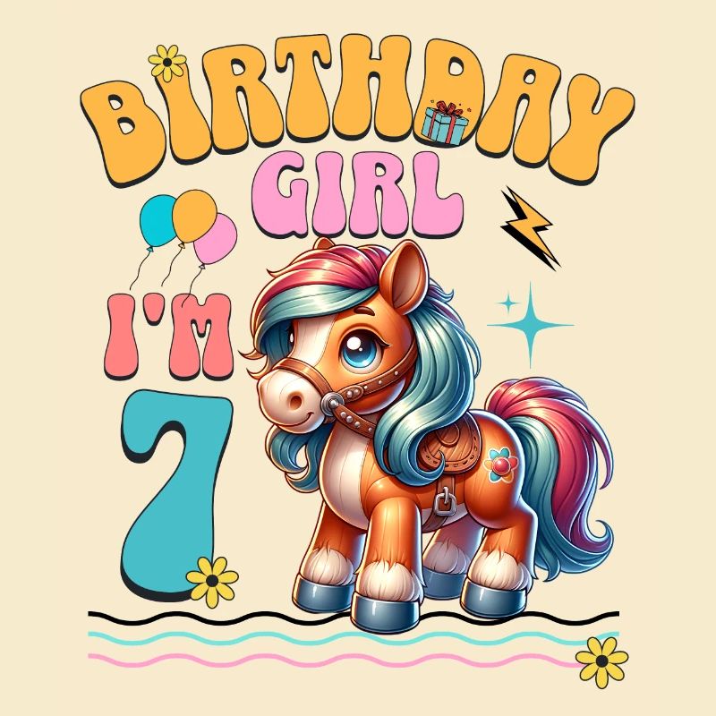 Pony 7. Geburtstag Mädchen Pferd Reiten
