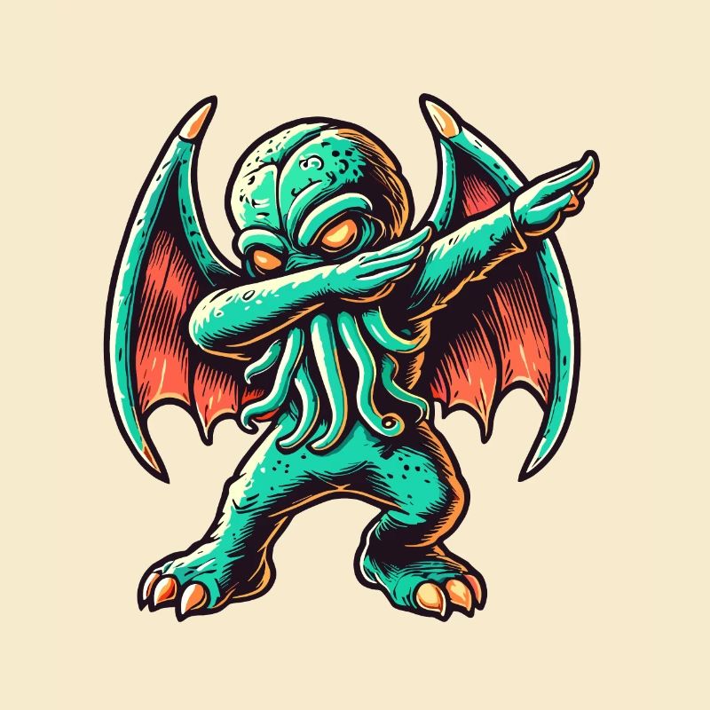 Dabbing drôle Cthulhu Dabbing Design