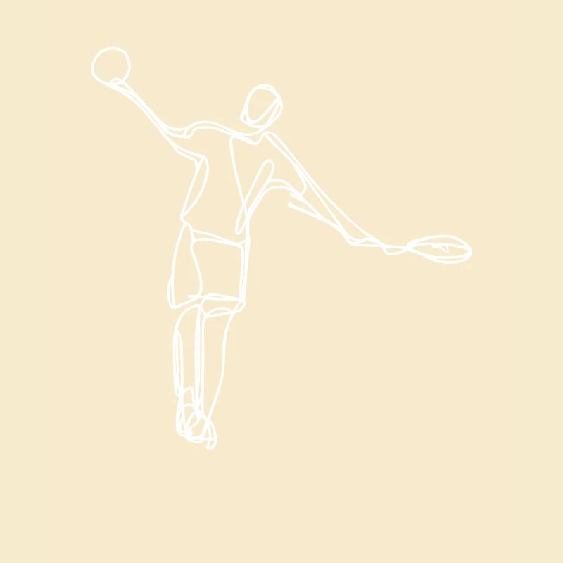 Badminton Player Drawing