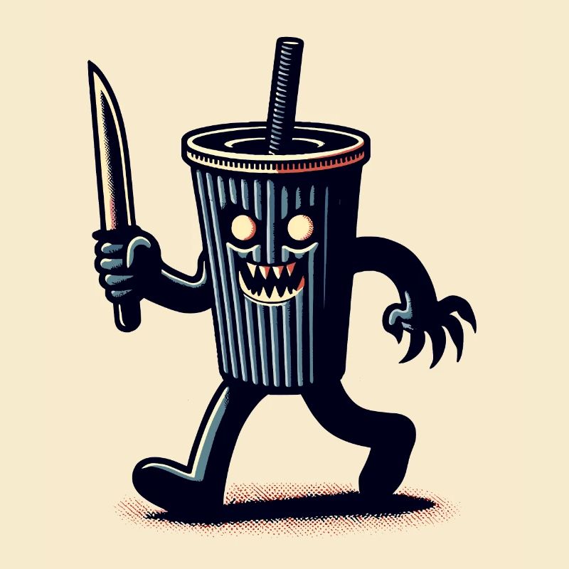 Scary Psycho Drinking Cup Drinks