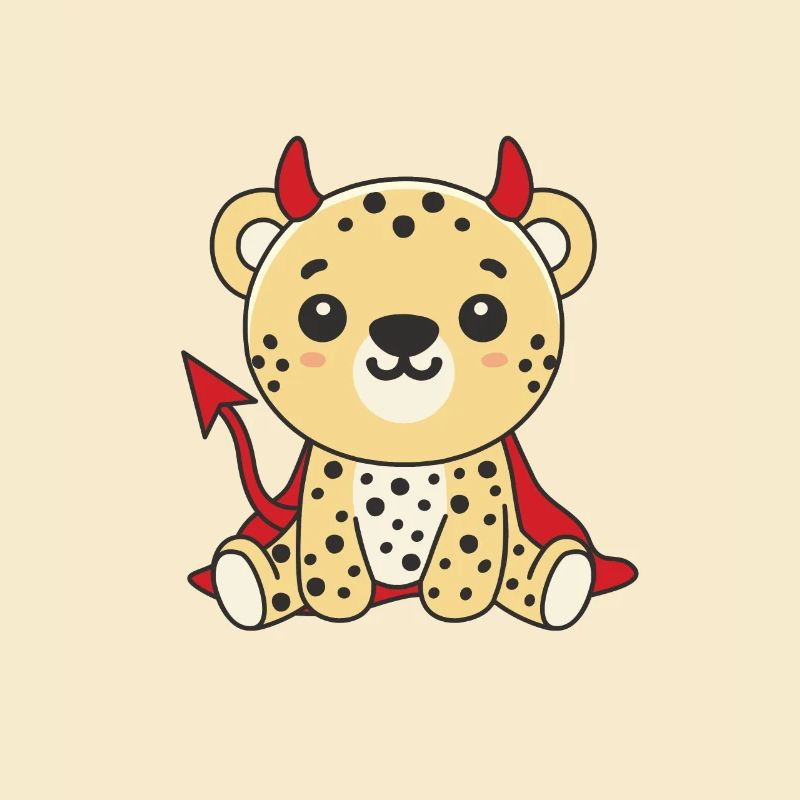 Leopard Happy Halloween Devil Costume