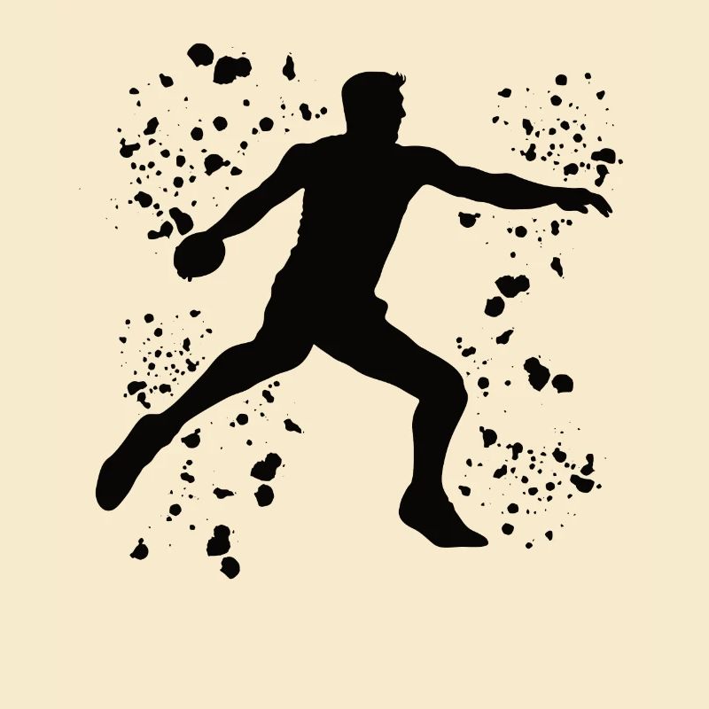 Discus thrower Colorsplash discus throw