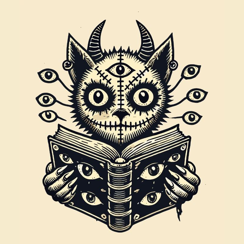 Devilish Demons Cat Horror Cat Design