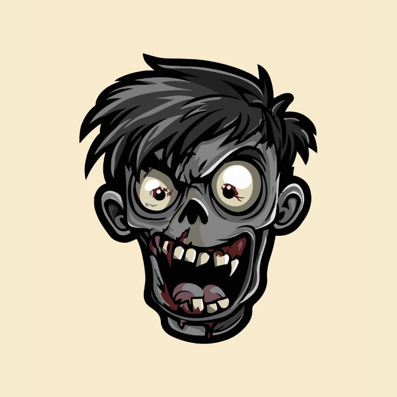 Zombie Halloween Comic Kopf