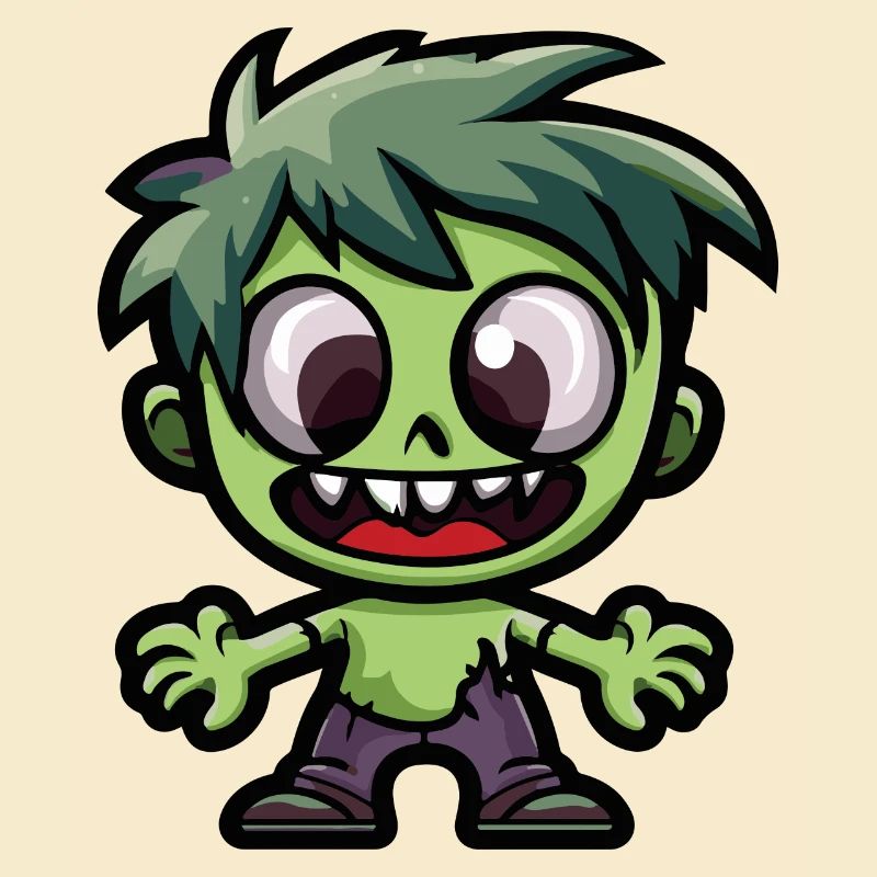 Zombie Halloween Niedlich Comic