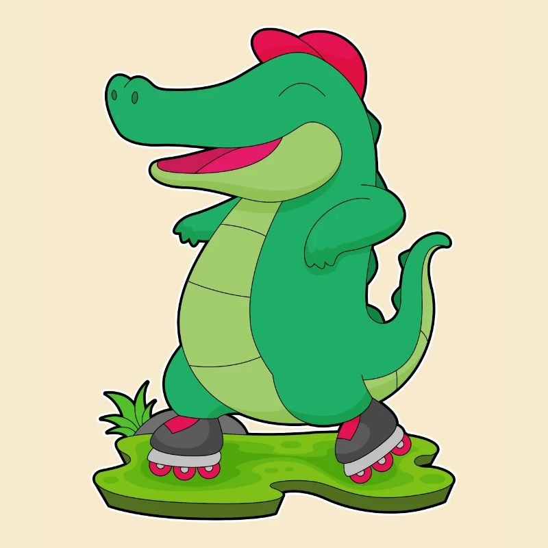 Krokodil Inline skating Rollschuhe
