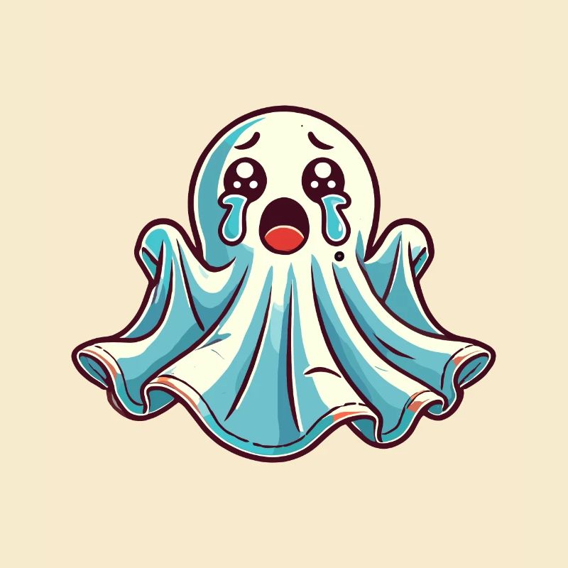 Sad Ghost Cute Weeping Ghosts