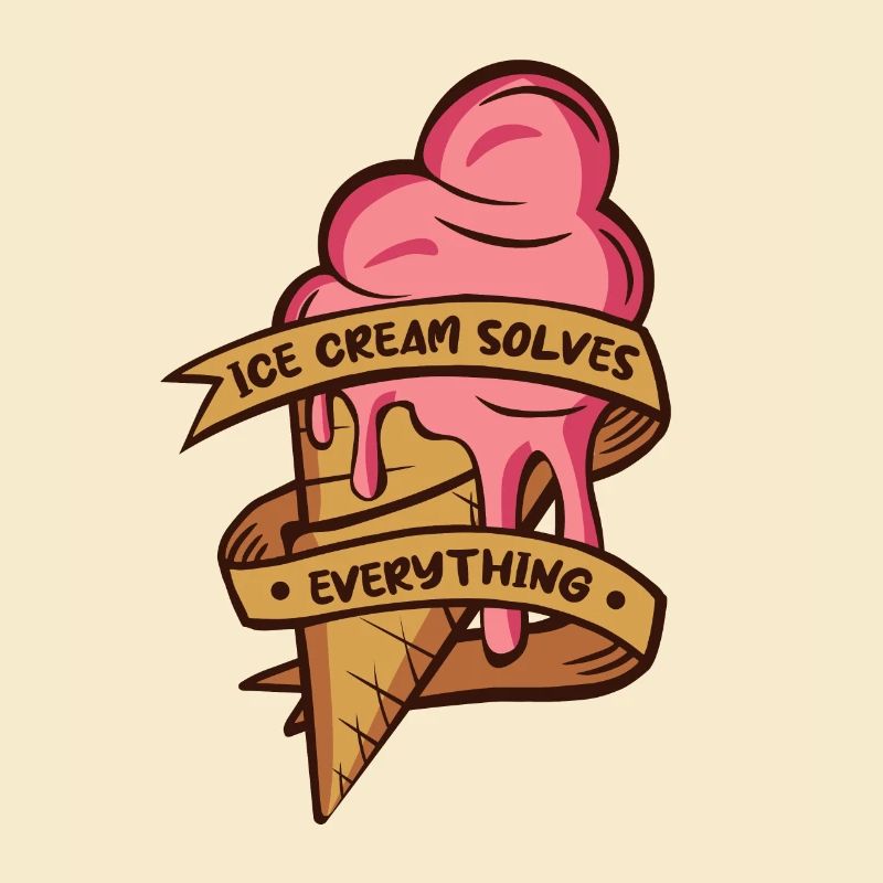 Ice Cream Solves Everything Gelato Maker Lover