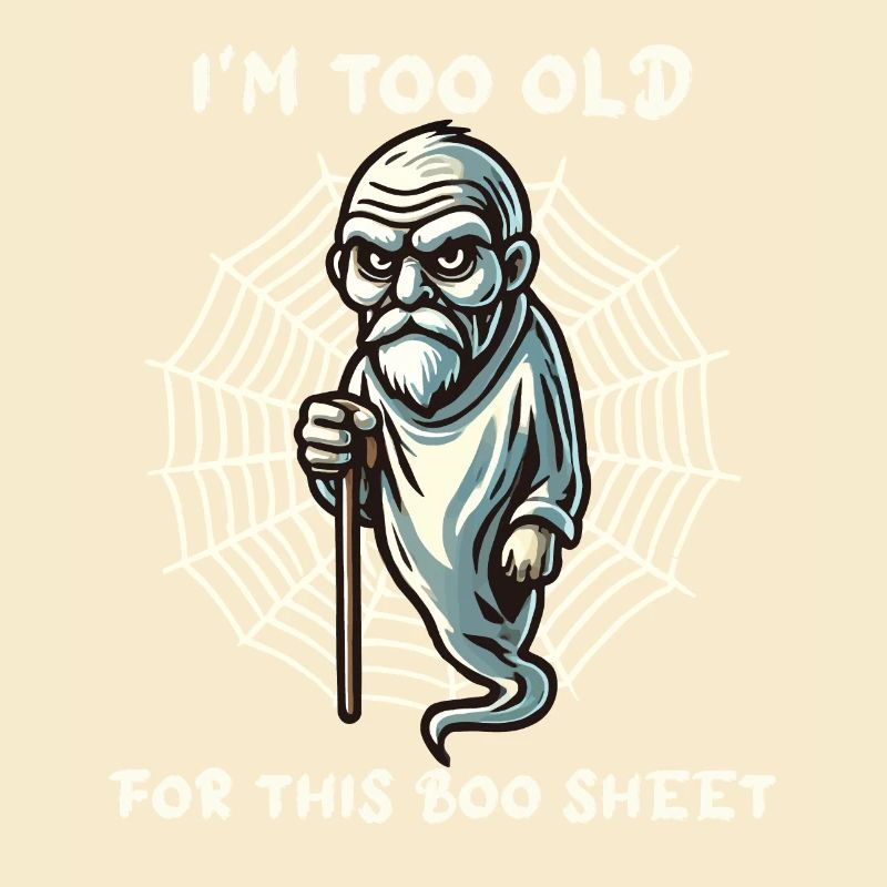 Grumpy Old Boo Sheet Funny Saying Design
