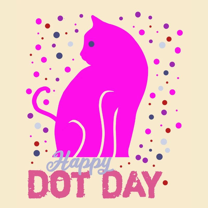 Happy Dot Day Colorful Rainbow Cat Dot Boys