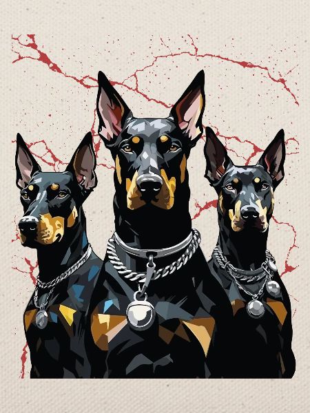 Dreifache Dobermann Geometrie