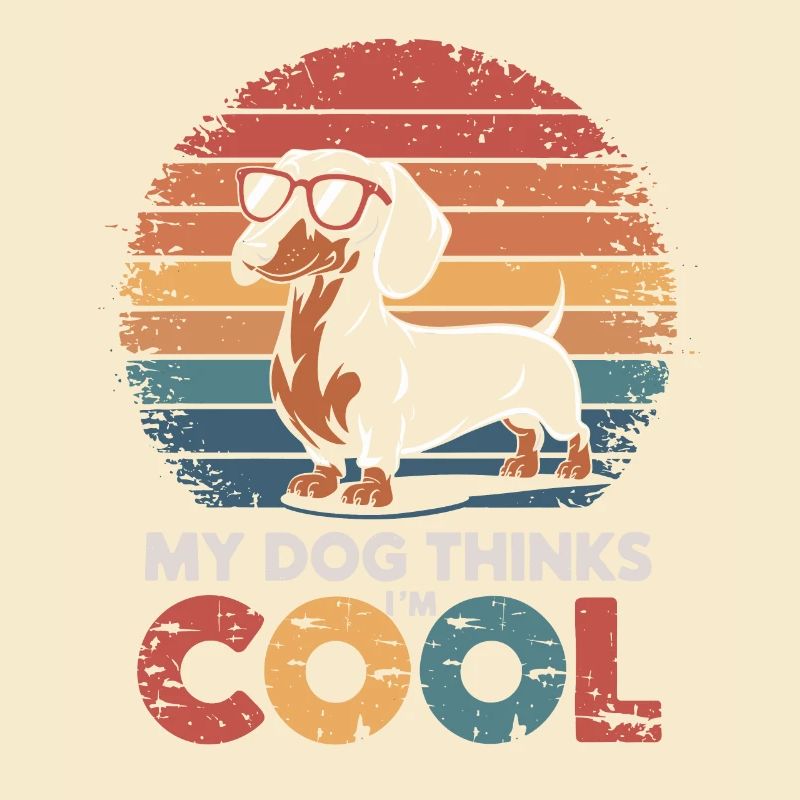 Teckel mon chien pense que je suis cool