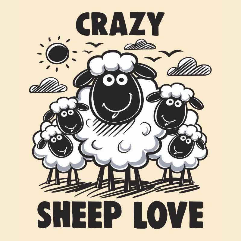 Funny Sheep Crazy Sheep Love