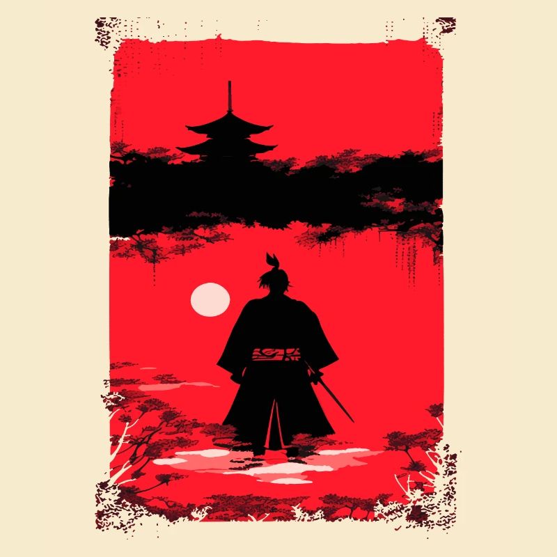 Samurai im Mondlicht