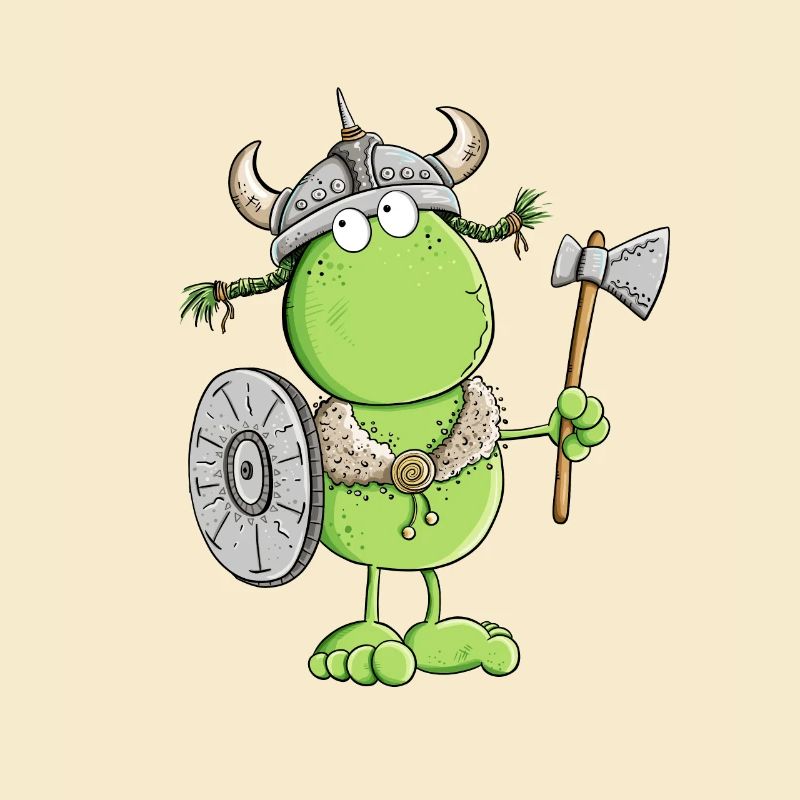 Funny Frog Viking