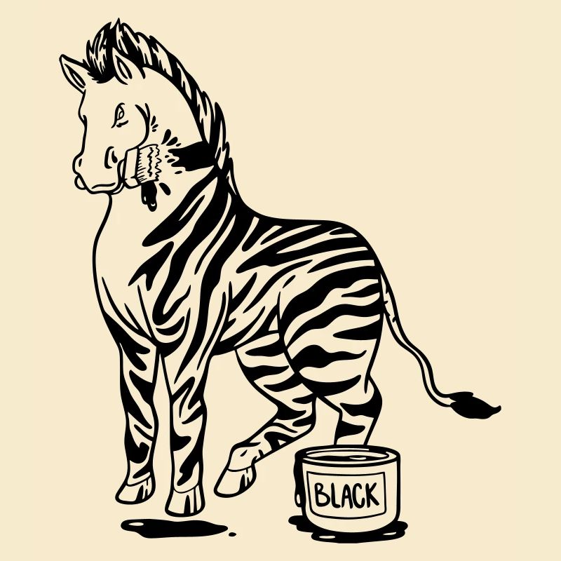 Zebra Schwarze oder Weiße Streifen Lustige Bilder