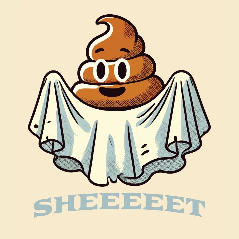 Funny Poop Pile Ghost Sheet Ghost