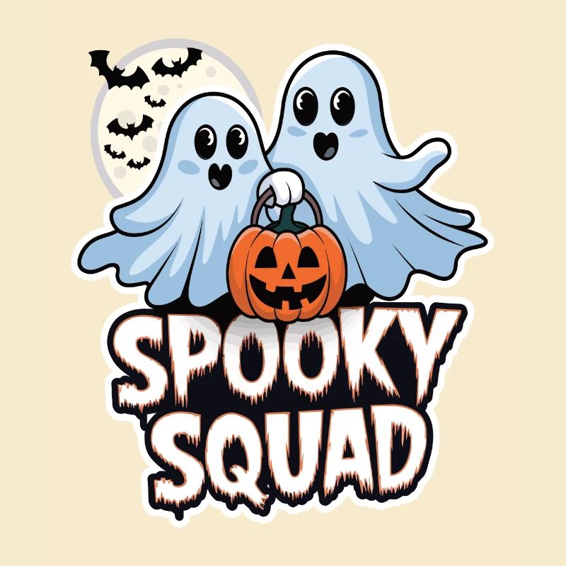 Halloween Spooky Squad Ghost with Hat
