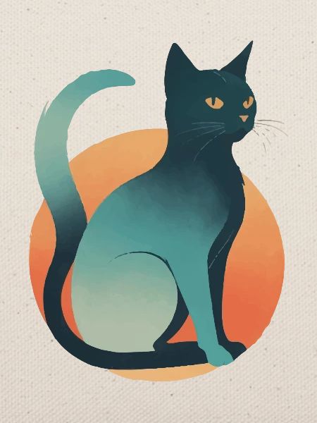 Dunkle Katze