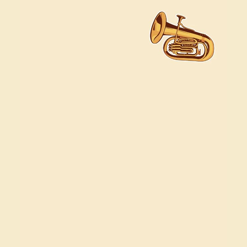 Euphonium Logo Emblem Instrument Euphonist Player