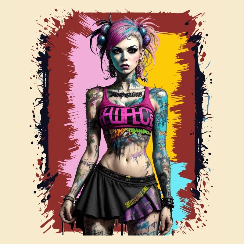 Hübsches Punk-Mädchen