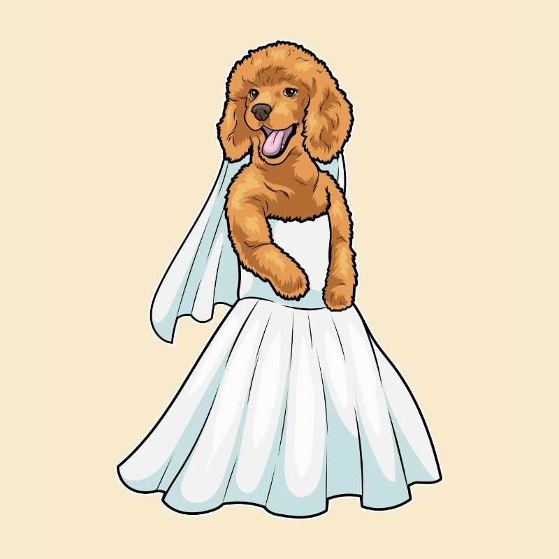 Caniche Robe de mariée Mariage