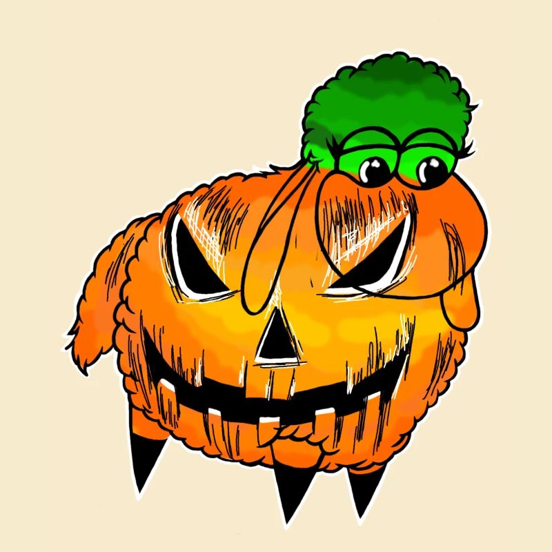 Wolly Sheepling Halloween Pumpkin