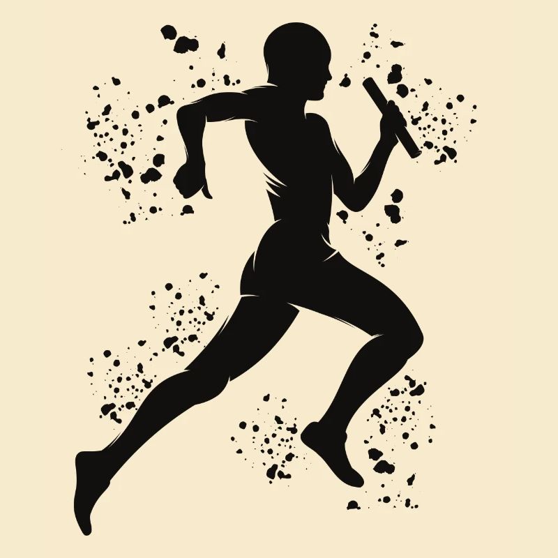 Coureur de relais, Course de relais, Course de relais, Course de relais