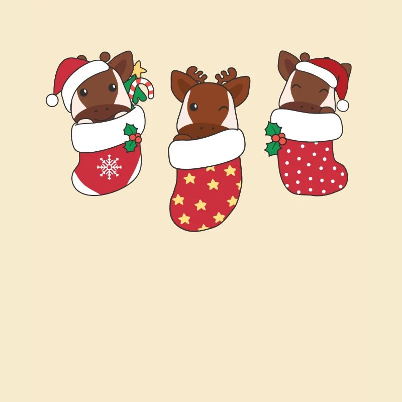 Cute Okapi in Christmas Sock for Christmas Okapi